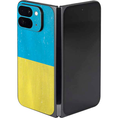 Ukraine Flag Distressed Google Pixel 9 Pro Fold Skin